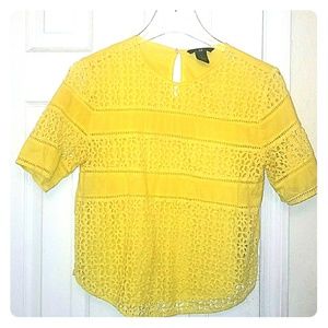 Yellow croquet top